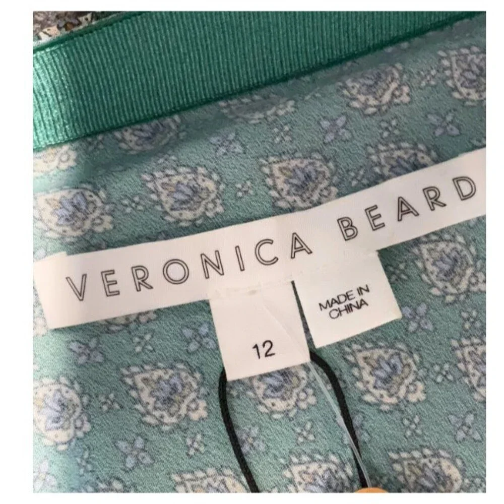 VERONICA BEARD WOMEN'S SPENCER SKIRT 100% SILK GEORGETTE WITH RUFFLED SIZE 12 - Picture 4 of 8